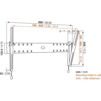 Vogels Base 15 L TILT TV Wandhalter            800x400