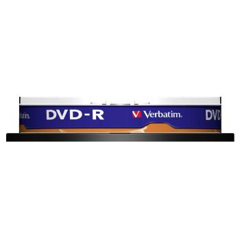 1x10 Verbatim DVD-R 4,7GB 16x Speed, matt silver Cakebox