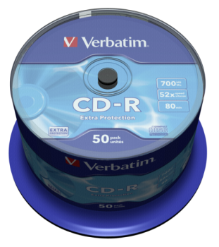 1x50 Verbatim Data Life CD-R 80 52x Speed, ExtraProtection