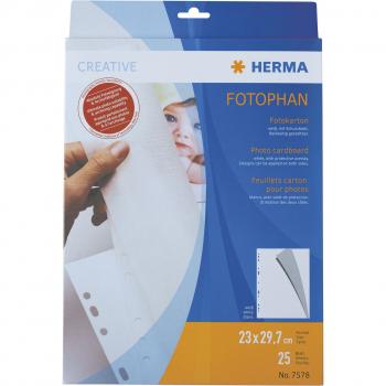 Herma Fotokarton weiß   25 Blatt 7578