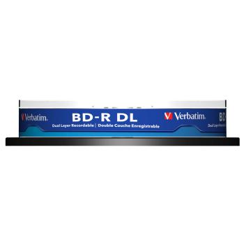 1x10 Verbatim BD-R Blu-Ray 50GB 6x Speed, white blue Cakebox