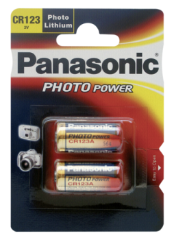 1x2 Panasonic Photo CR 123 A Lithium