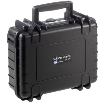 B&W Outdoor Case Type 1000 schwarz mit Schaumstoff Inlay