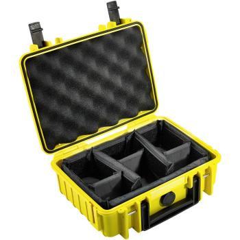 B&W Outdoor Case 1000 gelb mit Facheinteilung