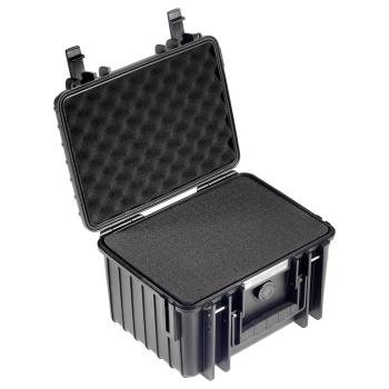 B&W Outdoor Case Type 2000 schwarz mit Schaumstoff Inlay