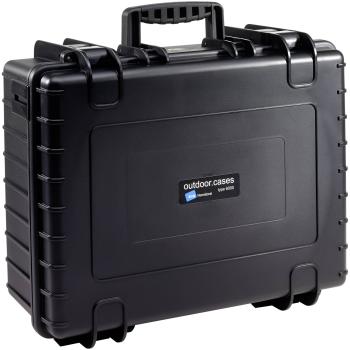 B&W Outdoor Case Type 6000 schwarz mit Schaumstoff Inlay