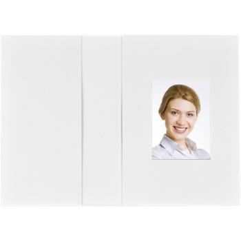 1x100 Daiber Passbildmappen weißmatt 31x42 mm