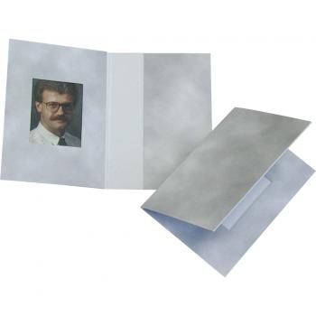 1x100 Daiber Passbildmappen Wolkendesign grau 31x42 mm