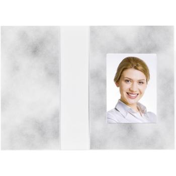 1x100 Daiber Passbildmappen Wolkendesign grau 36x50 mm