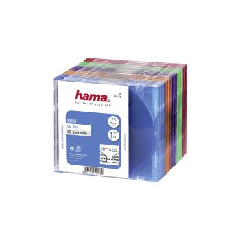 1x25 Hama CD-Leerhülle Slim Box farbig                     51166