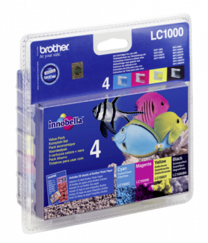 Brother LC-1000 Value Pack BK/C/M/Y