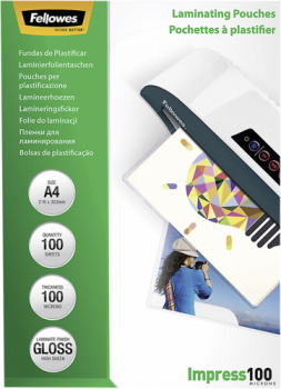 Fellowes Laminierfolie A4 100 mic glänzend - 100 Stück