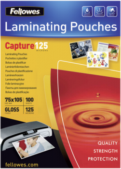Fellowes Laminierfolie 75x105 mm 125 mic glänzend
