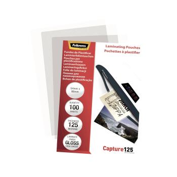 Fellowes Laminierfolie 54x86 mm 125 mic glänzend - 100 Stück