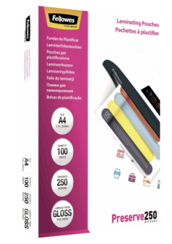 Fellowes Laminierfolie A4 250 mic glänzend - 100 Stück