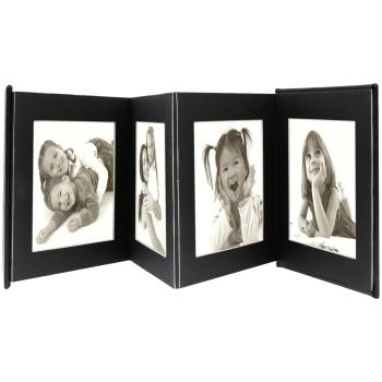 Deknudt Leporello schw.  8x10x15 Kunstleder 8 Bilder   A66DC2 8PH