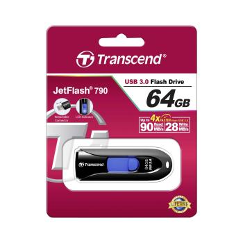 Preview: Transcend JetFlash 790      64GB USB 3.1 Gen 1 Black