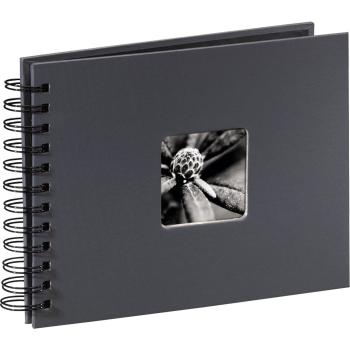 Hama "Fine Art" Spiral grau 24x17 50 schwarze Seiten   94884