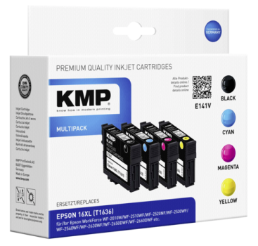KMP E141V Multipack BK/C/M/Y kompatibel mit Epson T 163