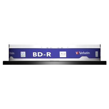 1x10 Verbatim M-Disc BD-R BluRay 25GB 4x Speed Cakebox printable