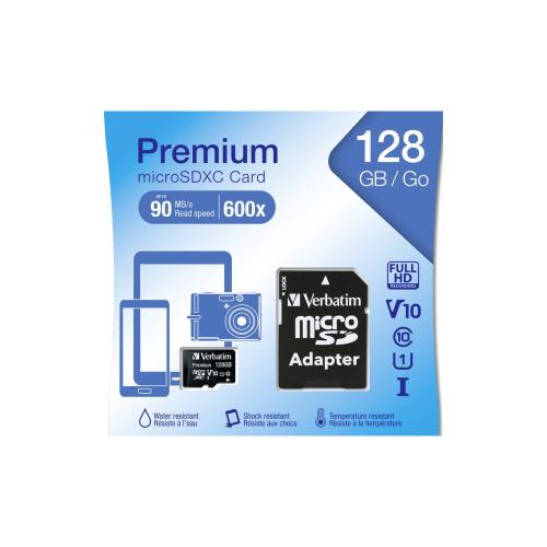 Verbatim microSDXC         128GB Class 10 UHS-I incl Adapter