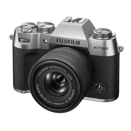 FUJIFILM X-T50 silber + XC 15-45 mm OIS PZ, Kamerakit