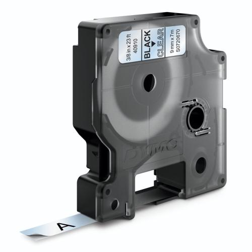 Dymo D1 Schriftband 9 mm x 7 m schwarz auf transparent    40910