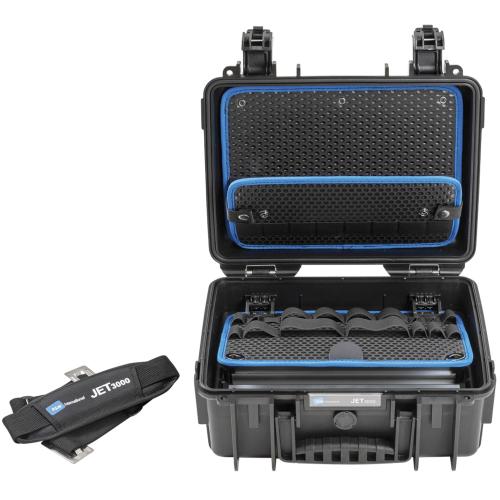 B&W Tough Case Type JET3000 schwarz mit Schlaufen Inlay