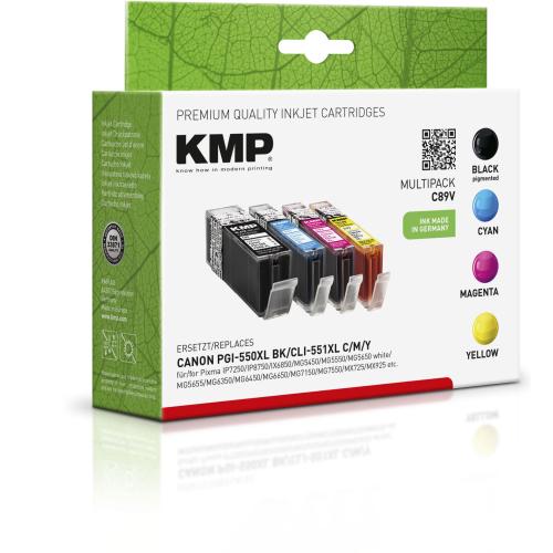 KMP C89V Multipack kompatibel mit Canon PGI-550/CLI-551 XL