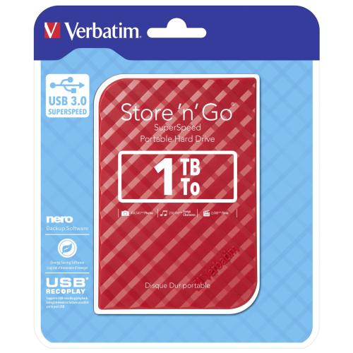 Verbatim Store n Go 2,5"     1TB USB 3.0 red Gen 2