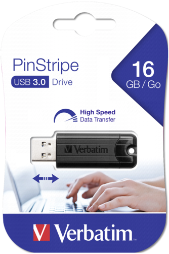 Verbatim Store n Go         16GB Pinstripe USB 3.0 black