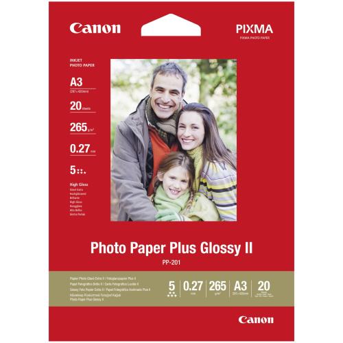 Canon PP-201 A 3 20 Blatt  265 g Photo Paper Plus Glossy II