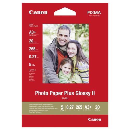 Canon PP-201 A 3+ 20 Blatt 265 g Photo Paper Plus Glossy II