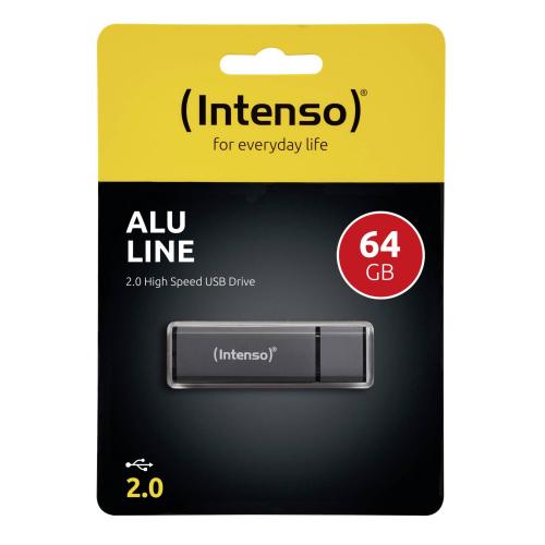 Intenso Alu Line anthrazit  64GB USB Stick 2.0