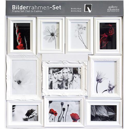 Nielsen 10er Ornament Set weiß Kunststoff               8999324