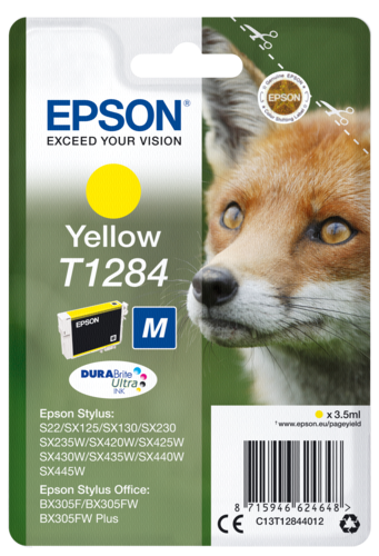 Epson Tintenpatrone yellow DURABrite T 128           T 1284