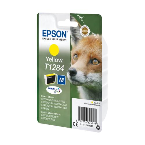 Epson Tintenpatrone yellow DURABrite T 128           T 1284