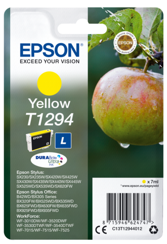 Epson Tintenpatrone yellow DURABrite T 129           T 1294