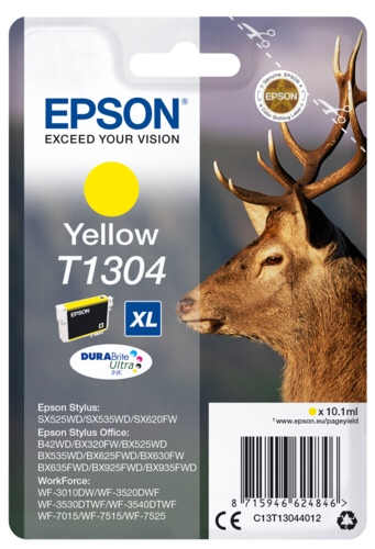 Epson Tintenpatrone yellow DURABrite T 130           T 1304