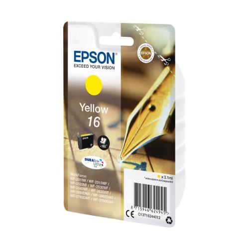 Epson Tintenpatrone yellow DURABrite Ultra T 162     T 1624