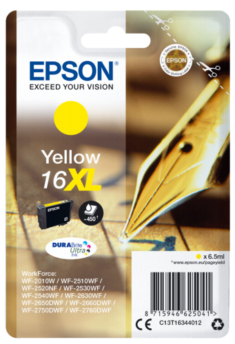 Epson Tintenpatrone XL yellow DURABrite Ultra T 163     T 1634