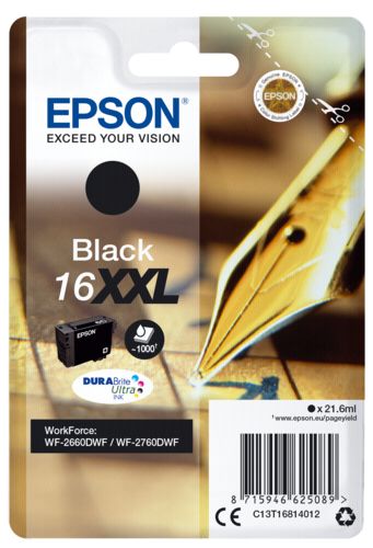 Epson Tintenpatrone schwarz DURABrite Ultra XXL T 168 T 1681