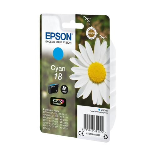 Epson Tintenpatrone cyan Claria Home T 180         T 1802