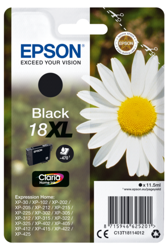 Epson Tintenpatrone XL schwarz Claria Home T 181         T 1811
