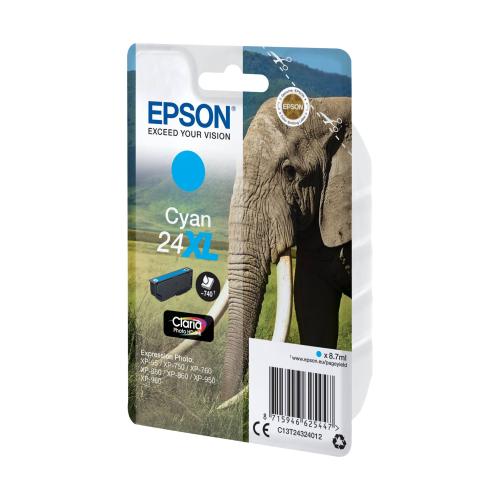 Epson Tintenpatrone XL cyan Claria Photo HD T 243     T 2432