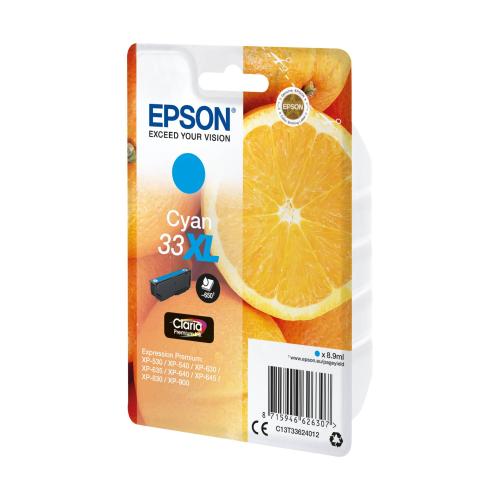 Epson Tintenpatrone cyan Claria Premium 33 XL      T 3362