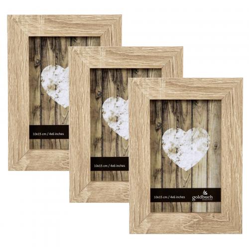 3x1 Goldbuch Dream natur   10x15 Holz MDF Portraitrahmen   920562