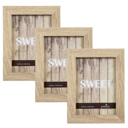 3x1 Goldbuch Dream natur   13x18 Holz MDF Portraitrahmen   920563
