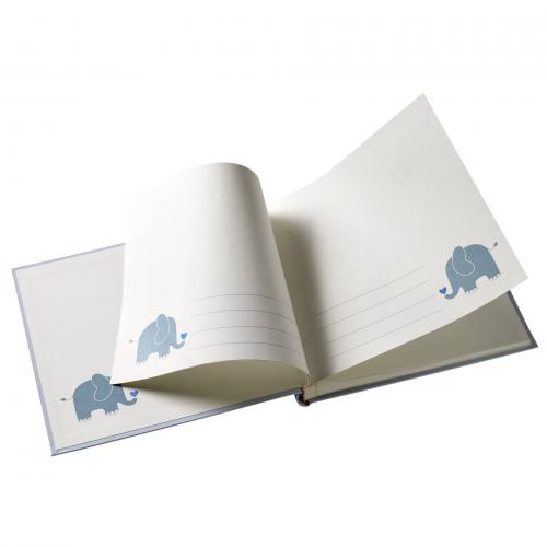 Walther Baby Animal blau   25x28 50 weiße Seiten / Elefant UK148L