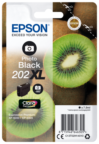 Epson Tintenpatrone photo black Claria Premium 202 XL     T 02H1
